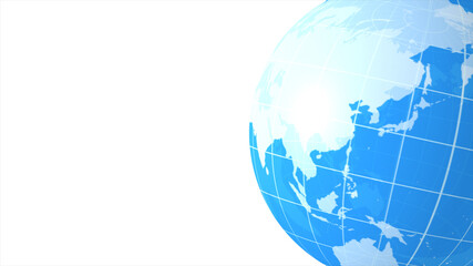 青いデジタルネットワークイメージ白背景