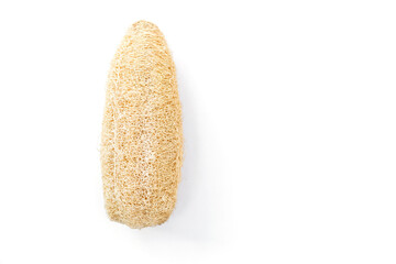 Dried gourd luffa isolate on white background, natural srubber product of Thailand, eco concept product