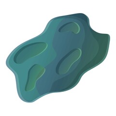 Asteroid icon. Cartoon of asteroid vector icon for web design isolated on white background