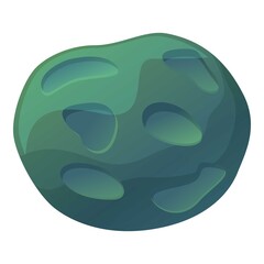 Asteroid meteor icon. Cartoon of asteroid meteor vector icon for web design isolated on white background