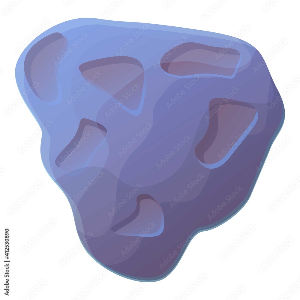 Poster asteroid planet icon. cartoon of asteroid planet vector icon for web design isolated on white backgr