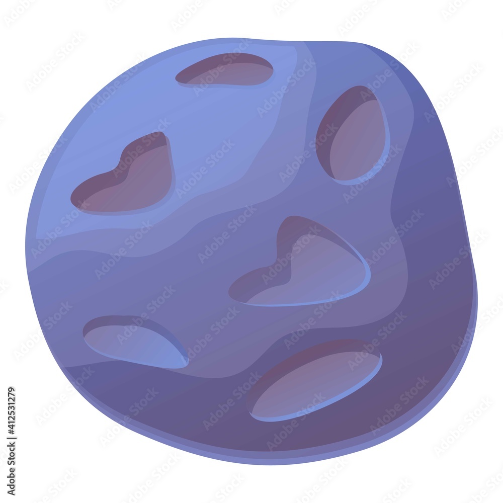Poster asteroid astronomy icon. cartoon of asteroid astronomy vector icon for web design isolated on white 