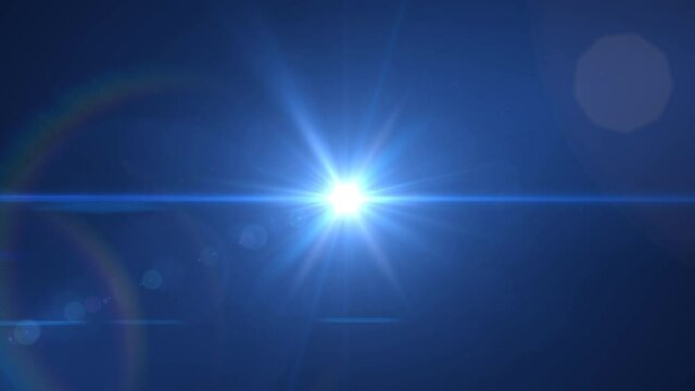 Optical lens flare effect. 4K resolution. Very high quality and realistic.on black background