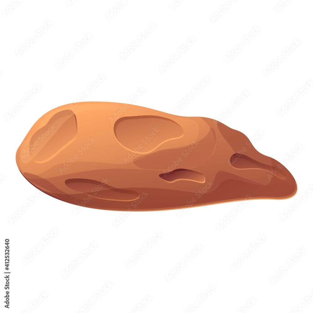 Aufkleber asteroid boulder icon. cartoon of asteroid boulder vector icon for web design isolated on white back