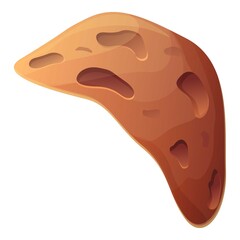 Asteroid flying icon. Cartoon of asteroid flying vector icon for web design isolated on white background