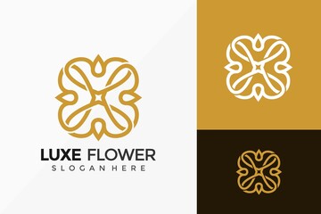 Luxury Flower Boutique Logo Design. Creative Idea logos designs Vector illustration template