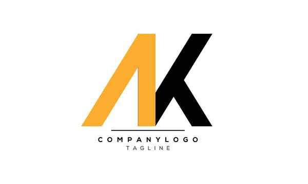 Abstract Letter Initial AVK Vector Logo Design Template.