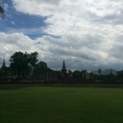 Fototapeta na wymiar Sukhothai old city at Sukhothai, Thailand.