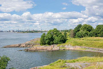 Coastal view of Suomenlinna, Helsinki, Finland