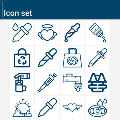 Simple set of falls related lineal icons.