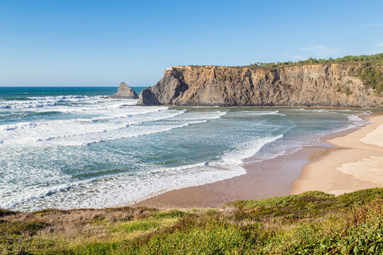 beach near of Odeceixe, Algarve, Portugal