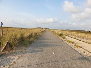 biking lane in the dunes 