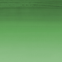 Green ink and watercolor texture on white paper background. Gradient paint strokes and decalcomania effect. Hand-painted gouache abstract image. Mess on the canvas.