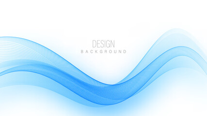 Abstract blue wave design element. Blue wave flow Fbstract background