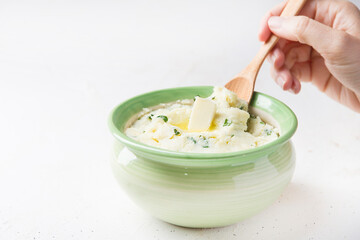 Colcannon, traditional Irish dish with mashed potatoes and cabbage