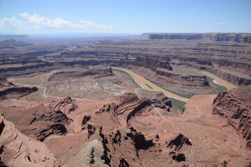 Fototapeta na wymiar View from Dead Horse Point State Park towards Canyonlands National Park and Colorado river