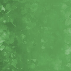 Green ink and watercolor texture on white paper background. Gradient paint strokes and decalcomania effect. Hand-painted gouache abstract image. Mess on the canvas.