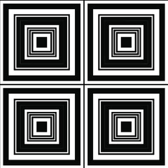  Geometric vector pattern with triangular elements. Seamless abstract ornament for wallpapers and backgrounds. Black and white colors.