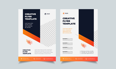 Corporate business flyer design template, creative brochure poster cover, color a4 print ready flyer