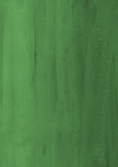 Green ink and watercolor texture on white paper background. Gradient paint strokes and decalcomania effect. Hand-painted gouache abstract image. Mess on the canvas.