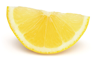 Sliced lemon isolated on white background,with clipping path.