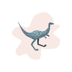 Cute Dinosaur vector illustration in flat style. For poster, t-shirt, wallpaper, card.