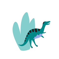 Cute Dinosaur vector illustration in flat style. For poster, t-shirt, wallpaper, card.
