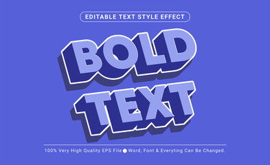 3D Bold Text Style Effect, Editable Text Effect