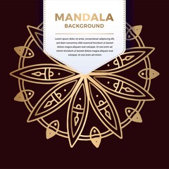 Luxury ornamental mandala Pattern Design in gold color Vector Illustration