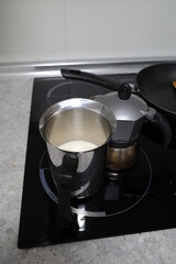 Making coffee with milk