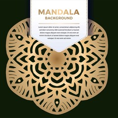 Luxury ornamental mandala Pattern Design in gold color Vector Illustration