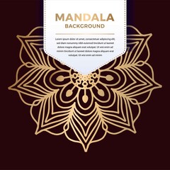 Luxury ornamental mandala Pattern Design in gold color Vector Illustration
