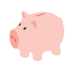 Isolated piggy bank on white background