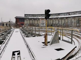 Nieczynna lokomotywownia w Katowicach - Śląsk Polska .   © Mariusz