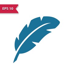 Quill - Feather Icon. Professional pixel-aligned icon in glyph style.