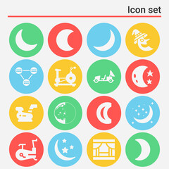 16 pack of phase  filled web icons set