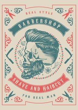 Vintage barbershop template