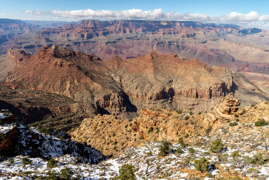 Snow in Grand Canyon National Park, USA