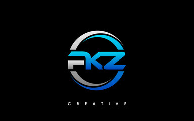 PKZ Letter Initial Logo Design Template Vector Illustration