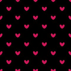 Fototapeta na wymiar Vector seamless heart pattern. Valentines day background.