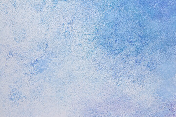 Painted blue and azure paint background on paper