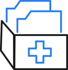 Obraz premium medical archive report icon