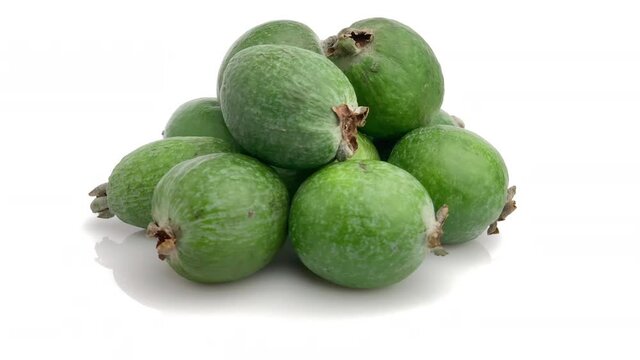 feijoa heap isolated on white background