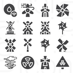 16 pack of good health  filled web icons set