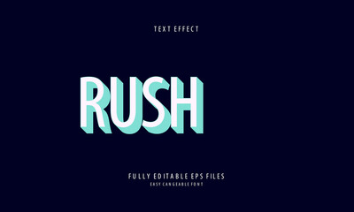 rush style editable text effect