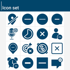 Simple set of vanish related filled icons.