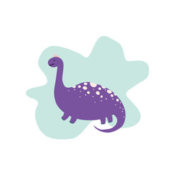 Cute Dinosaur vector illustration in flat style. For poster, t-shirt, wallpaper, card.