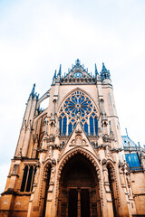 Obraz premium Traditional Cathedral building in Metz, France