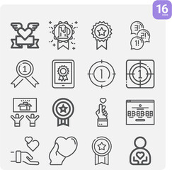Simple set of points related lineal icons.
