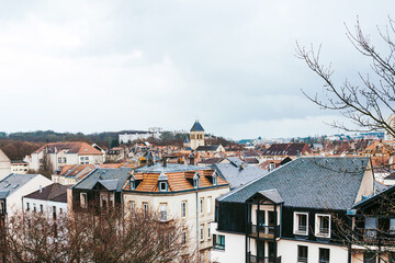 Fototapeta na wymiar Street view of downtown in Metz, France